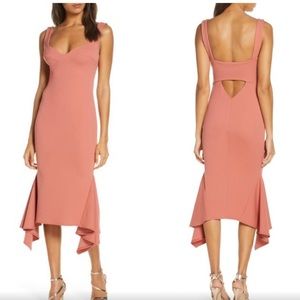 NWT KATIE MAY salmon crepe flamenco dress : small
